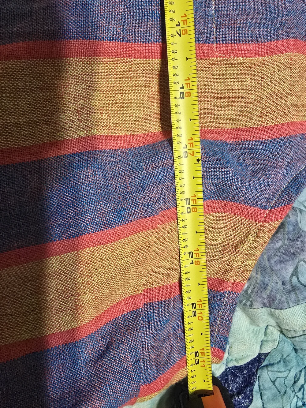 Striped Wide-Leg Linen-Blend Pants in Blue and Pink - Picture 11 of 13